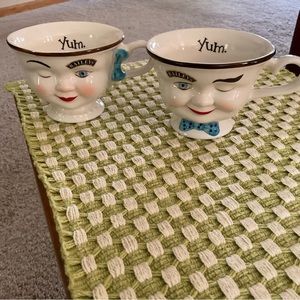 Baileys Winking Face Mugs - White and Blue